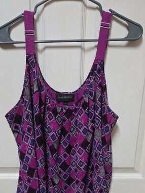 Lane Bryant Magenta Geometric Camisole Tank